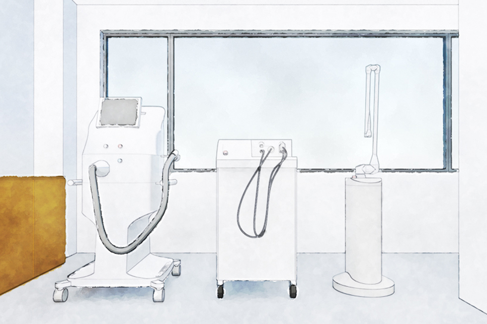 クリニックの器機のイラスト